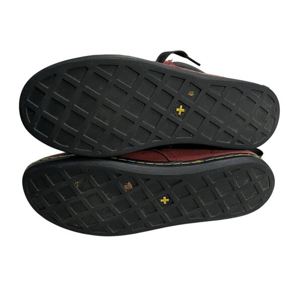 Dr Doc Martens - Maelly Women’s Ankle Boots / Lace Up Booties - Red Canvas - 8 - Picture 6 of 9